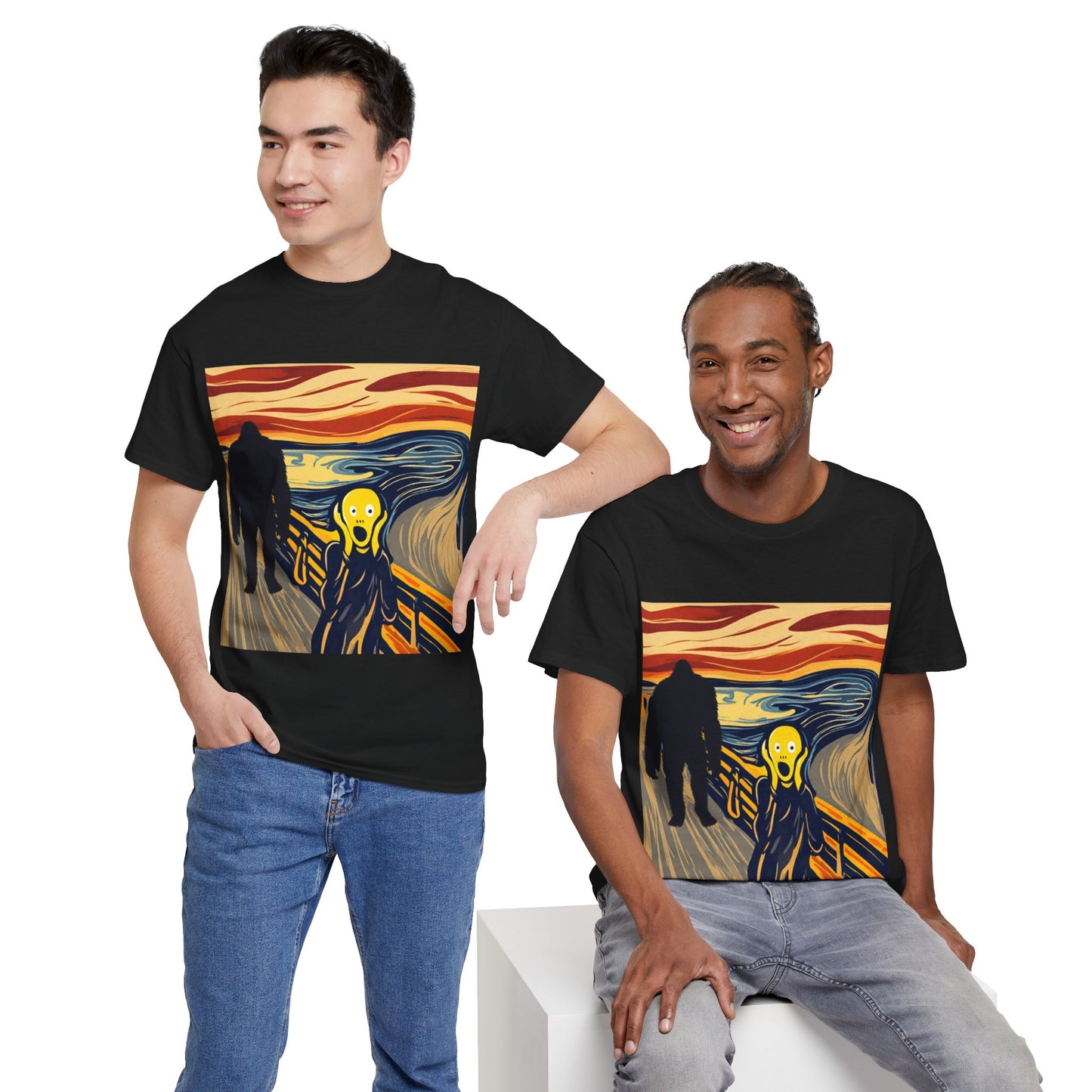 The Scream Meets Bigfoot A Startling Encounter - Flashlander Gym Shirt