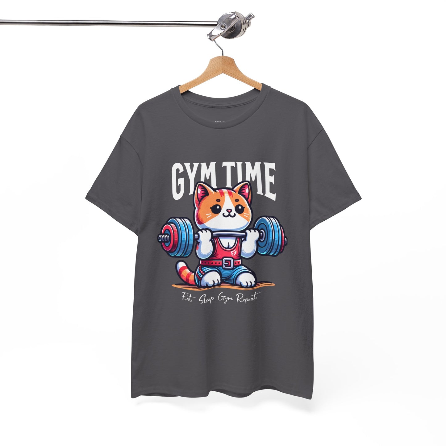 Cute Cat Gym Time Shirt Flashlander Graphic Tee