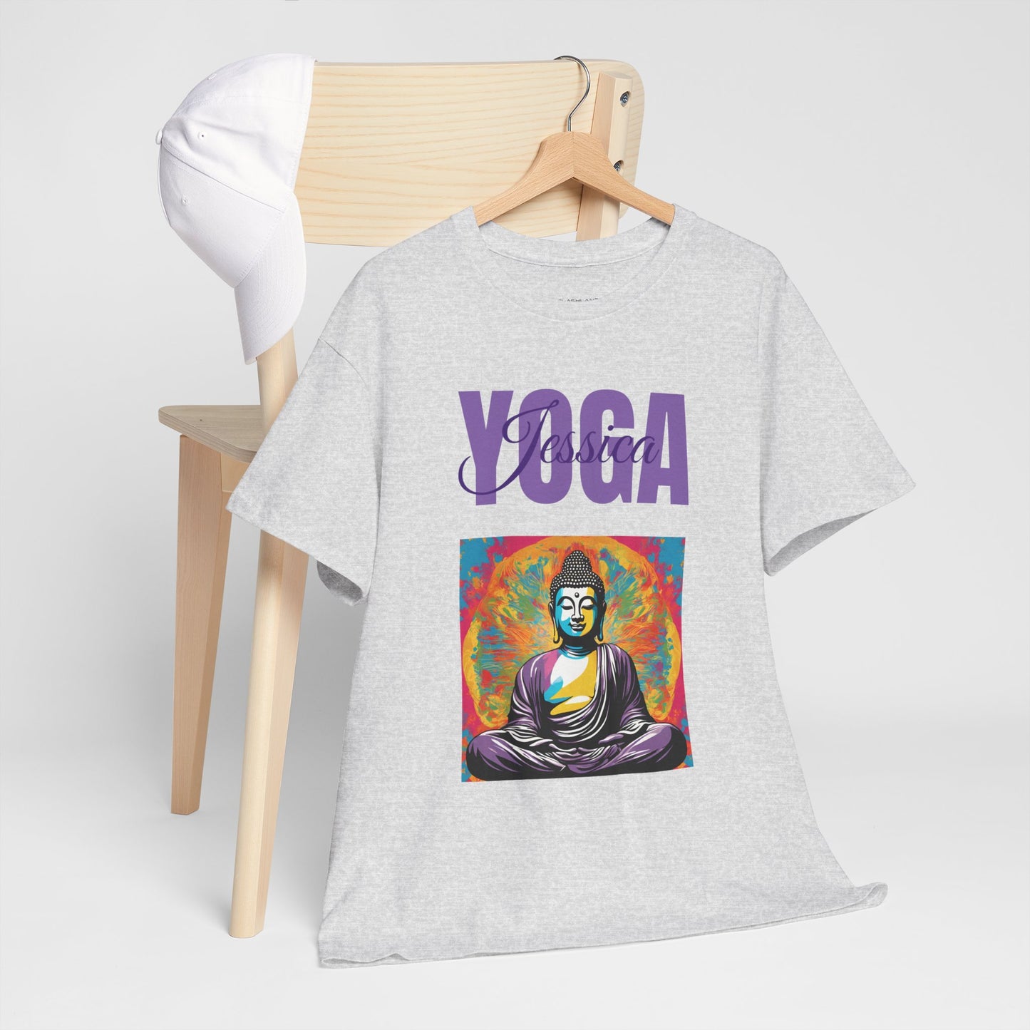 Personalized Yoga Shirt - Buddha Tee - Custom Name Flashlander Yoga Tee