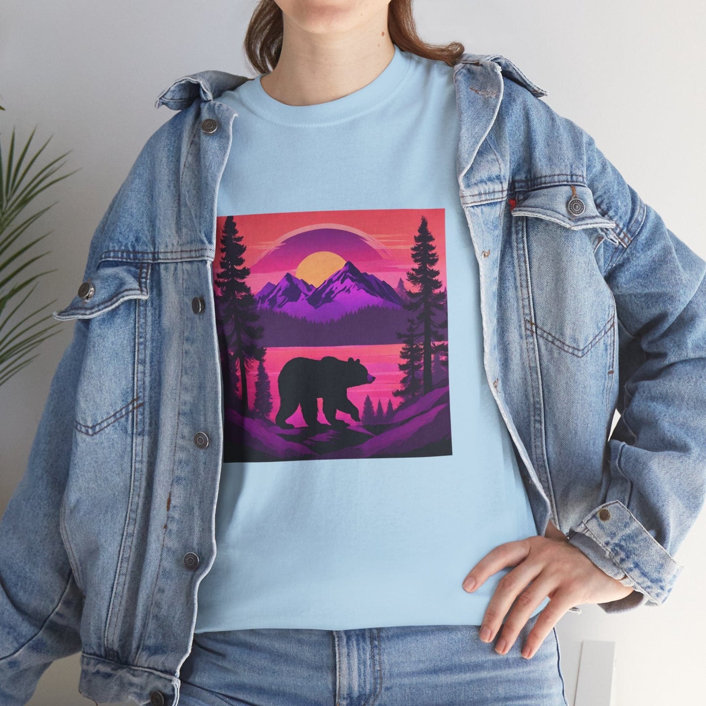 T-shirt graphique Bear Majestic Sunset Flashlander