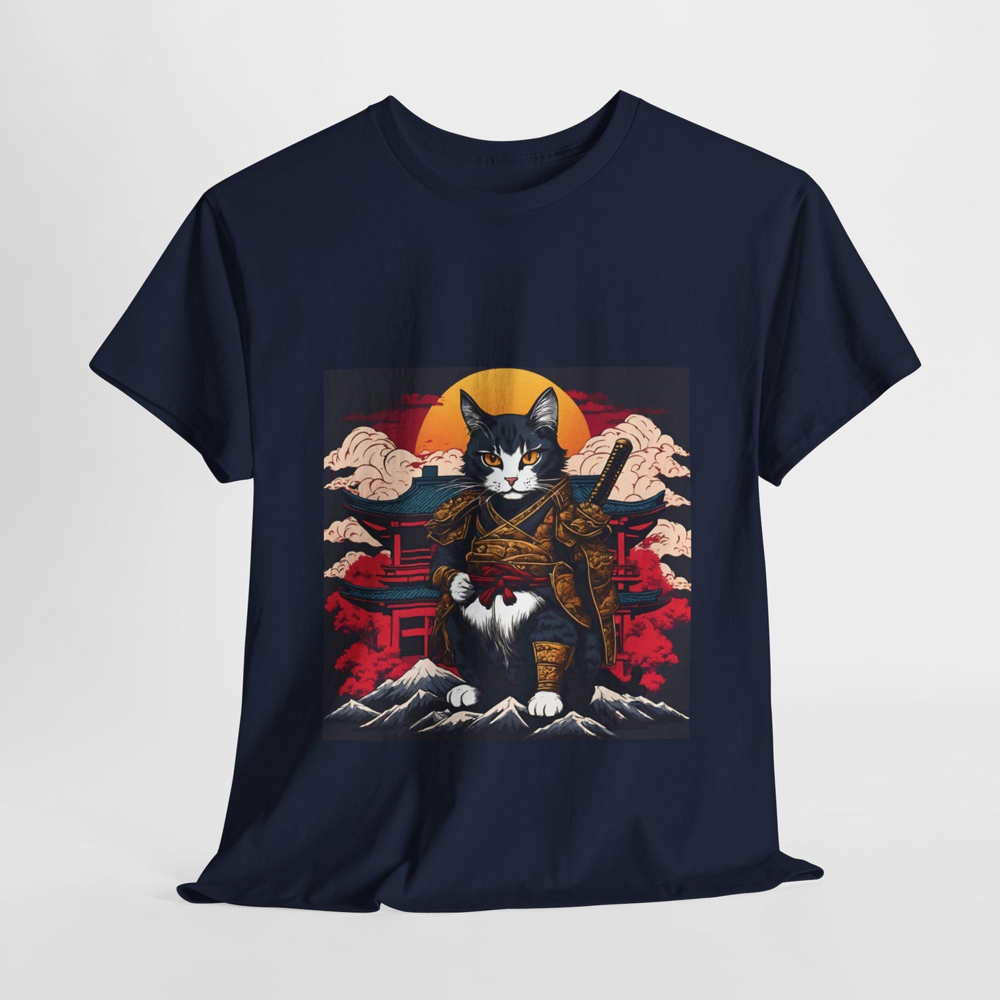 Samurai Cat Cartoon Anime - Flashlander Gym Shirt