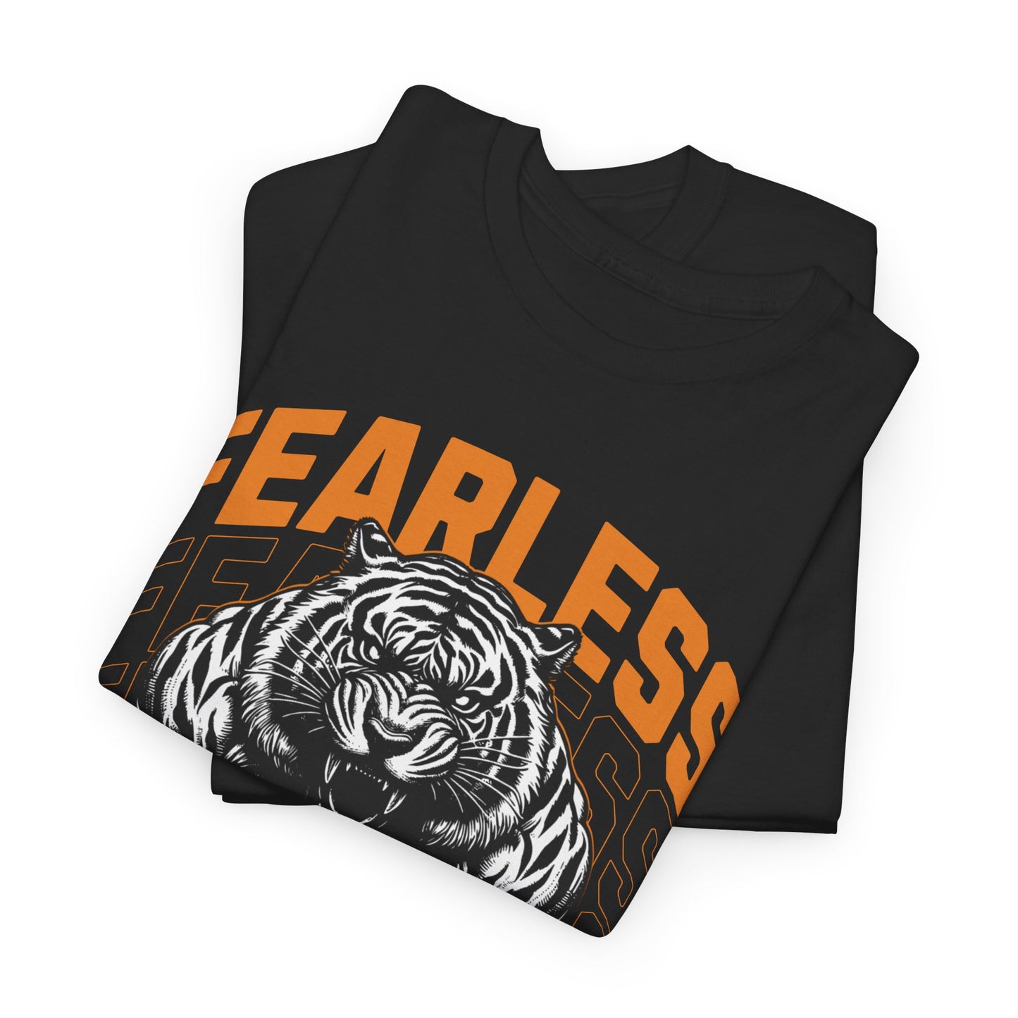 Tiger Bodybuilder Shirt Flashlander Fearless Workout Lift Heavy Beast Mode Gym T-Shirt Cotton Unisex Graphic Tee