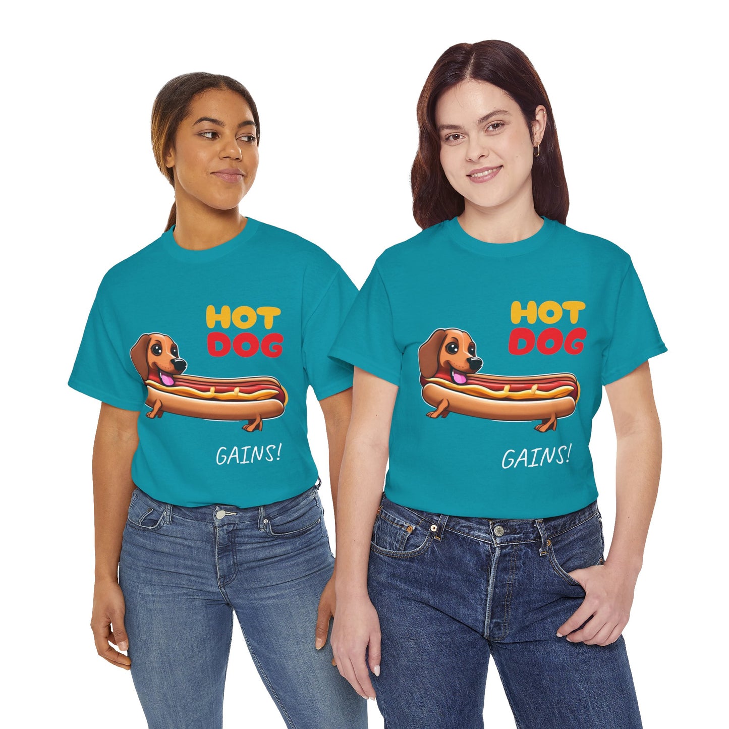 Hot Dog Gains Dachshund Dog - Flashlander Gym Shirt