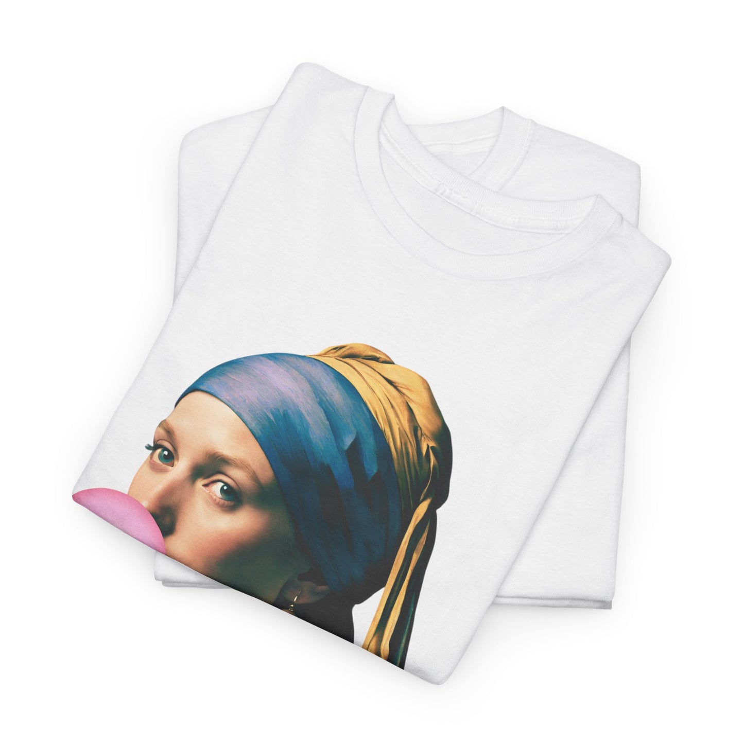 Bubble Gum Girl with a Pearl Earring Johannes Vermeer - Flashlander Gym Shirt