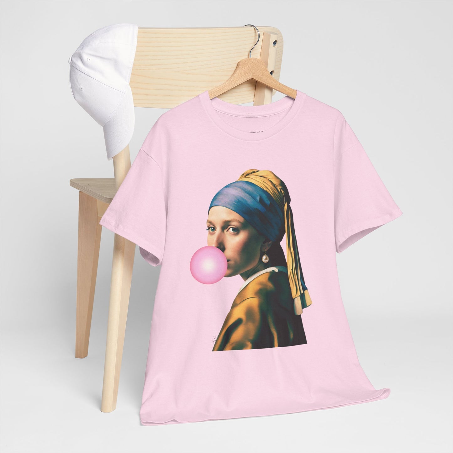 Bubble Gum Girl with a Pearl Earring Johannes Vermeer - Flashlander Gym Shirt