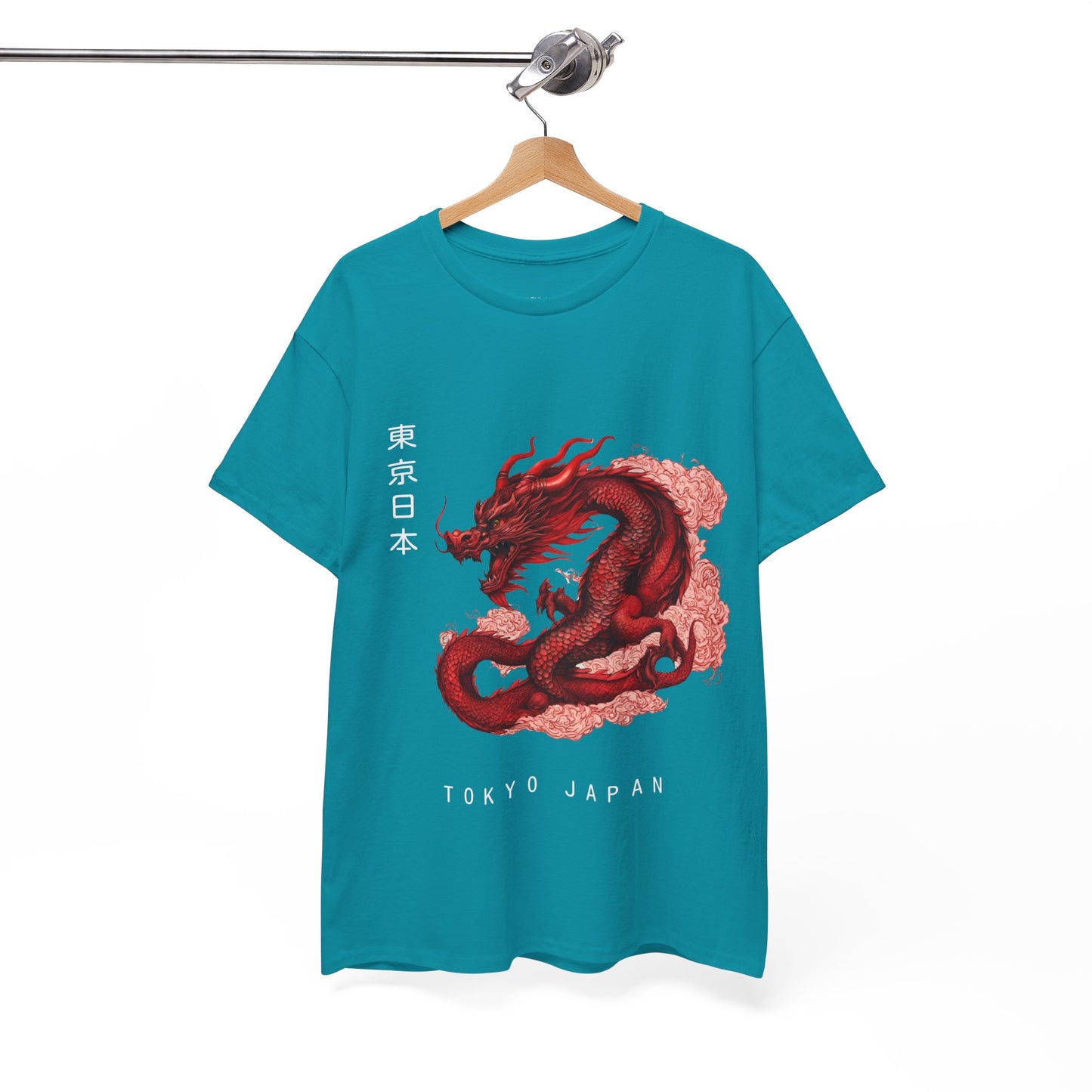 Red Dragon with Custom Japanese Name - Flashlander Gym Shirt