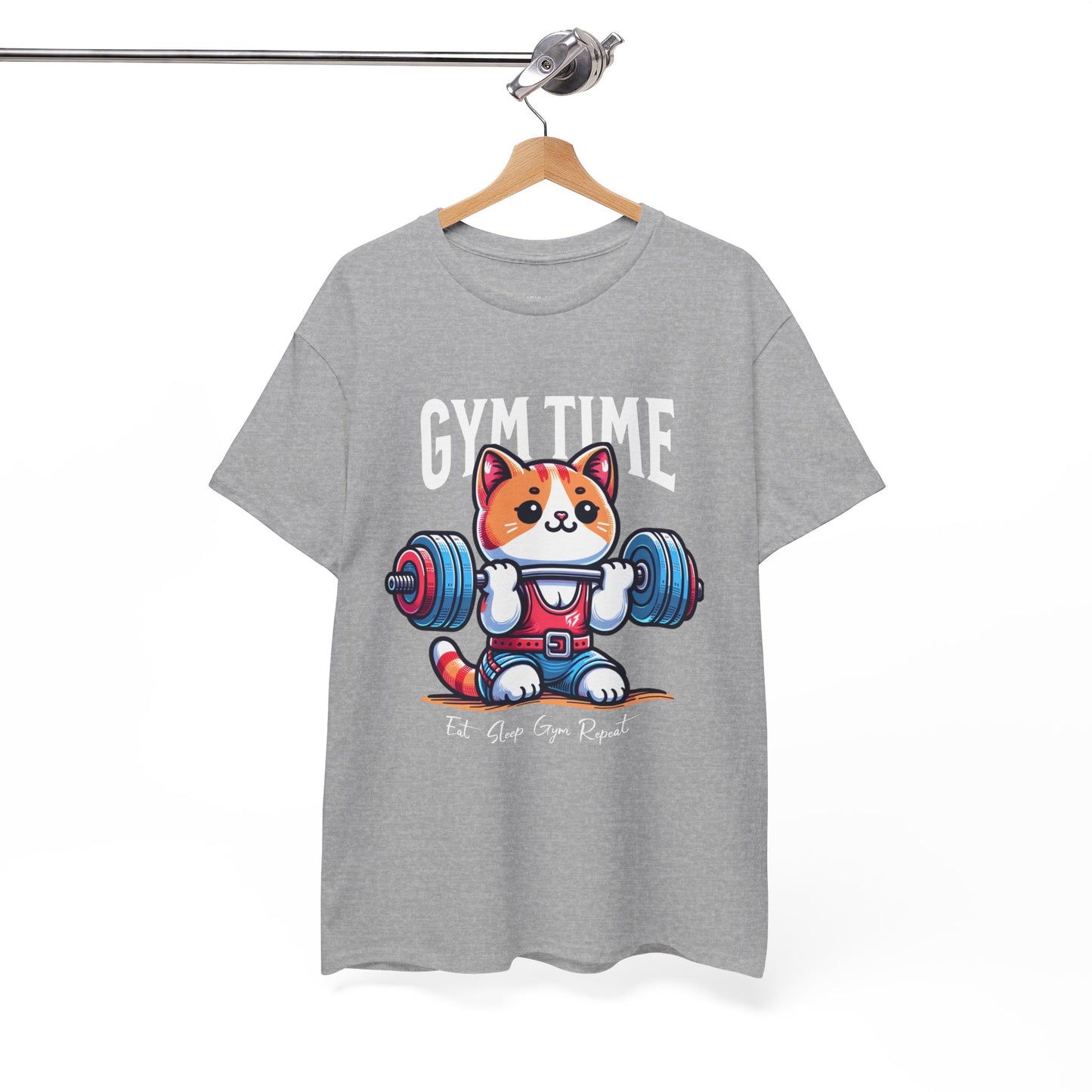 Cute Cat Gym Time Shirt Flashlander Graphic Tee