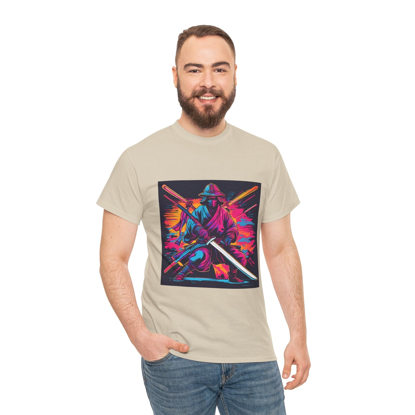 Samurai Warrior Sunset - Flashlander Gym Shirt