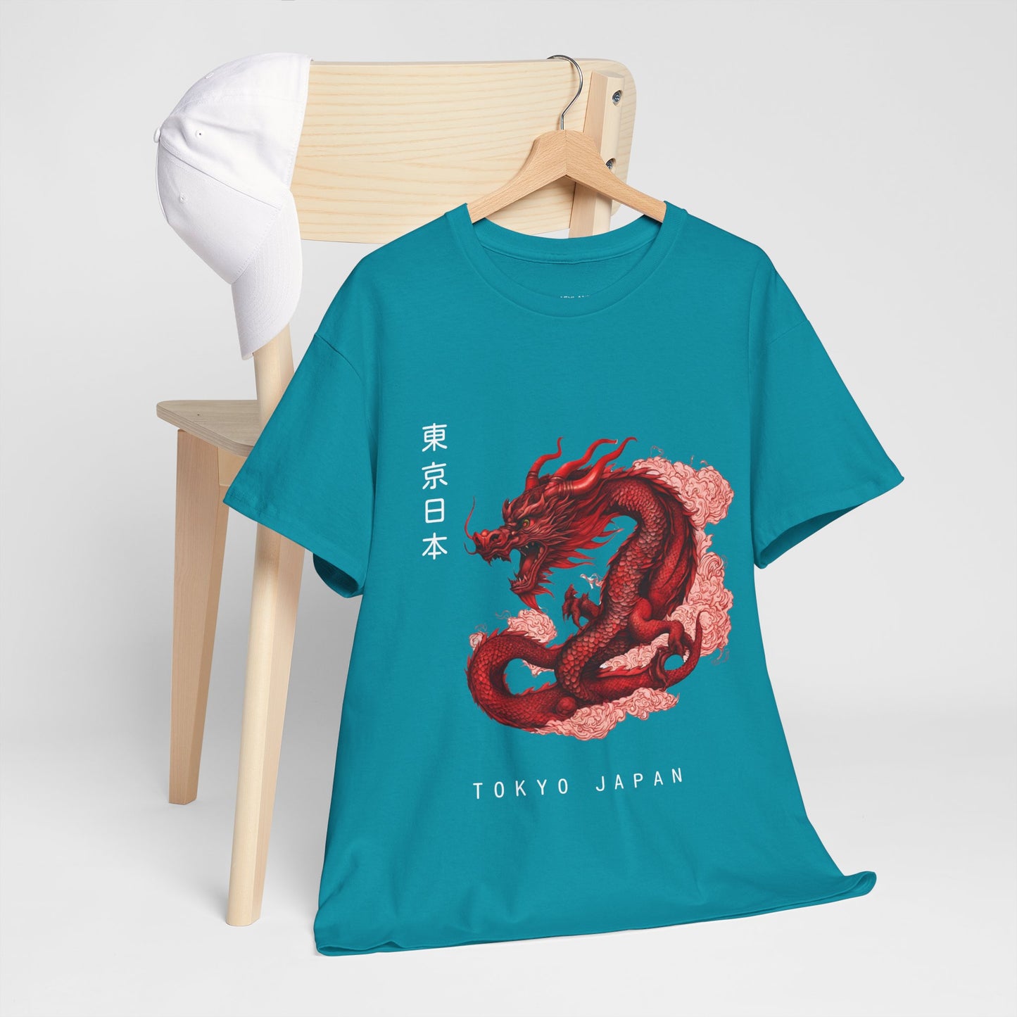 Red Dragon with Custom Japanese Name - Flashlander Gym Shirt