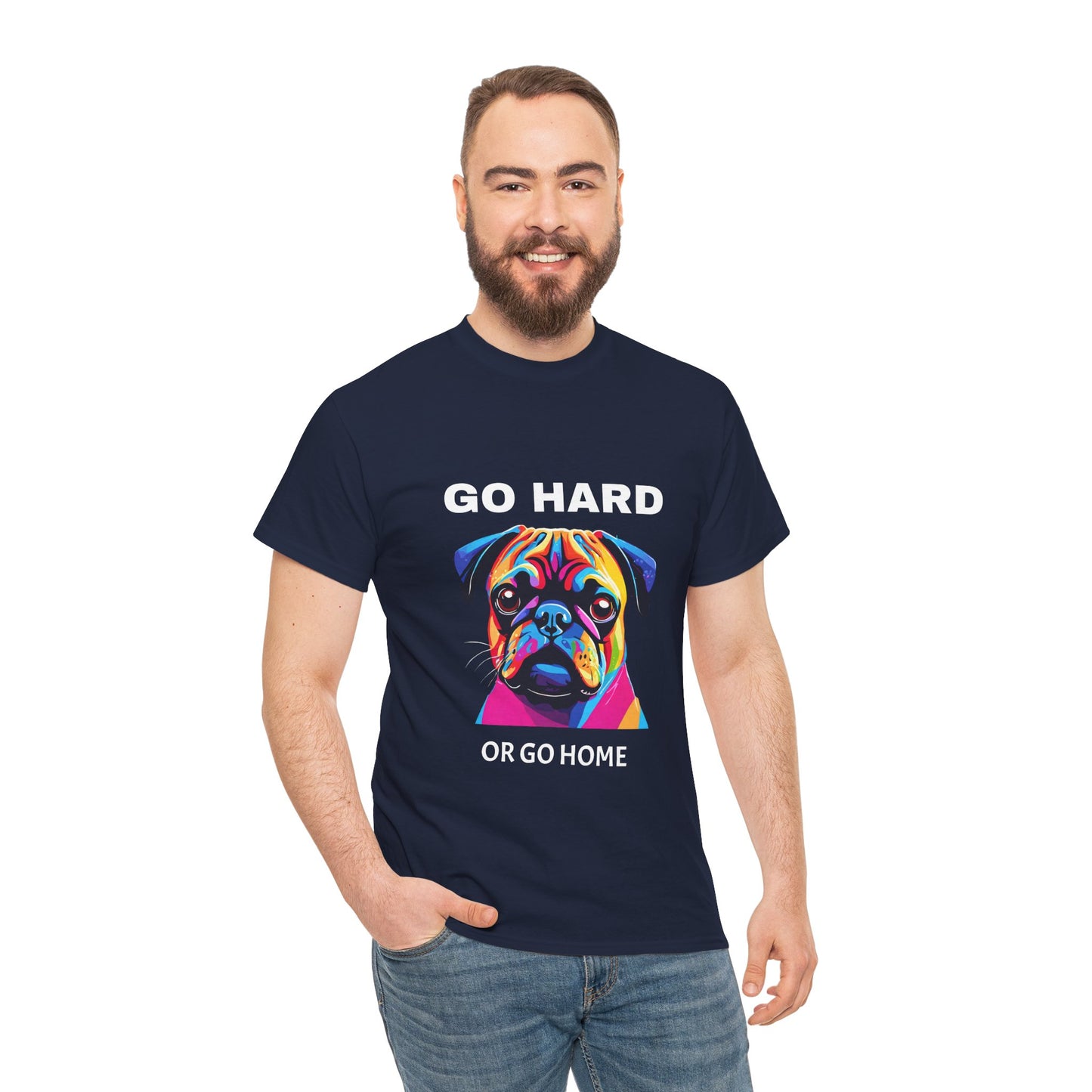 Pug Dog Pop Art  - Go Hard Or Go Home Flashlander Gym Shirt