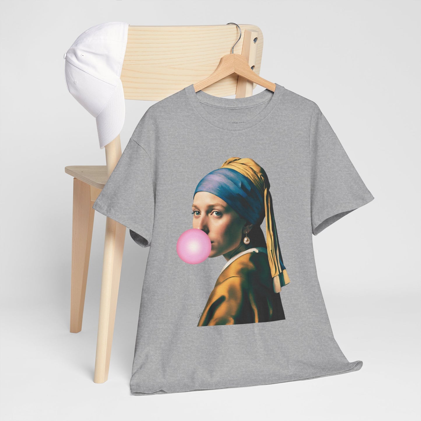 Bubble Gum Girl with a Pearl Earring Johannes Vermeer - Flashlander Gym Shirt