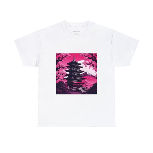 Pop Temple Serenity Camiseta unisex de algodón pesado Flashlander