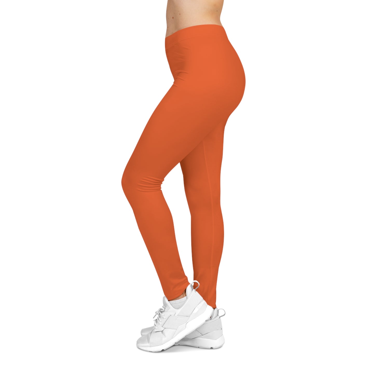 Flashlander Sportswear Evolution Women's Casual Leggings Orange (AOP) Featuring Custom Motivational Quote