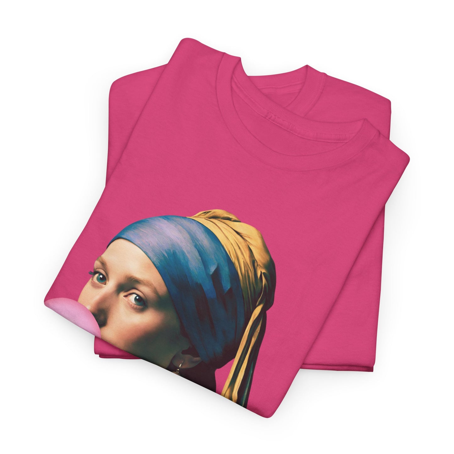 Bubble Gum Girl with a Pearl Earring Johannes Vermeer - Flashlander Gym Shirt