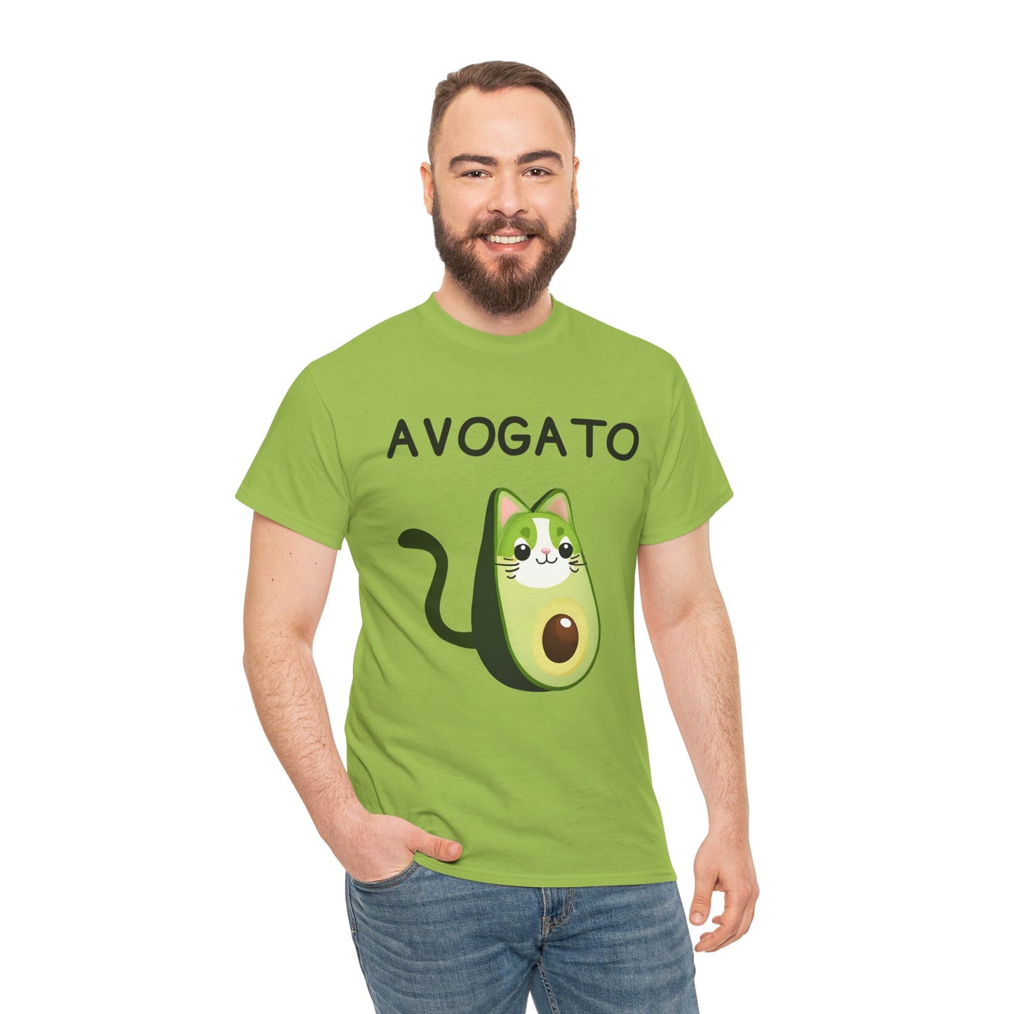 Avogato Funny Avocado Cat Face - Flashlander Gym Shirt