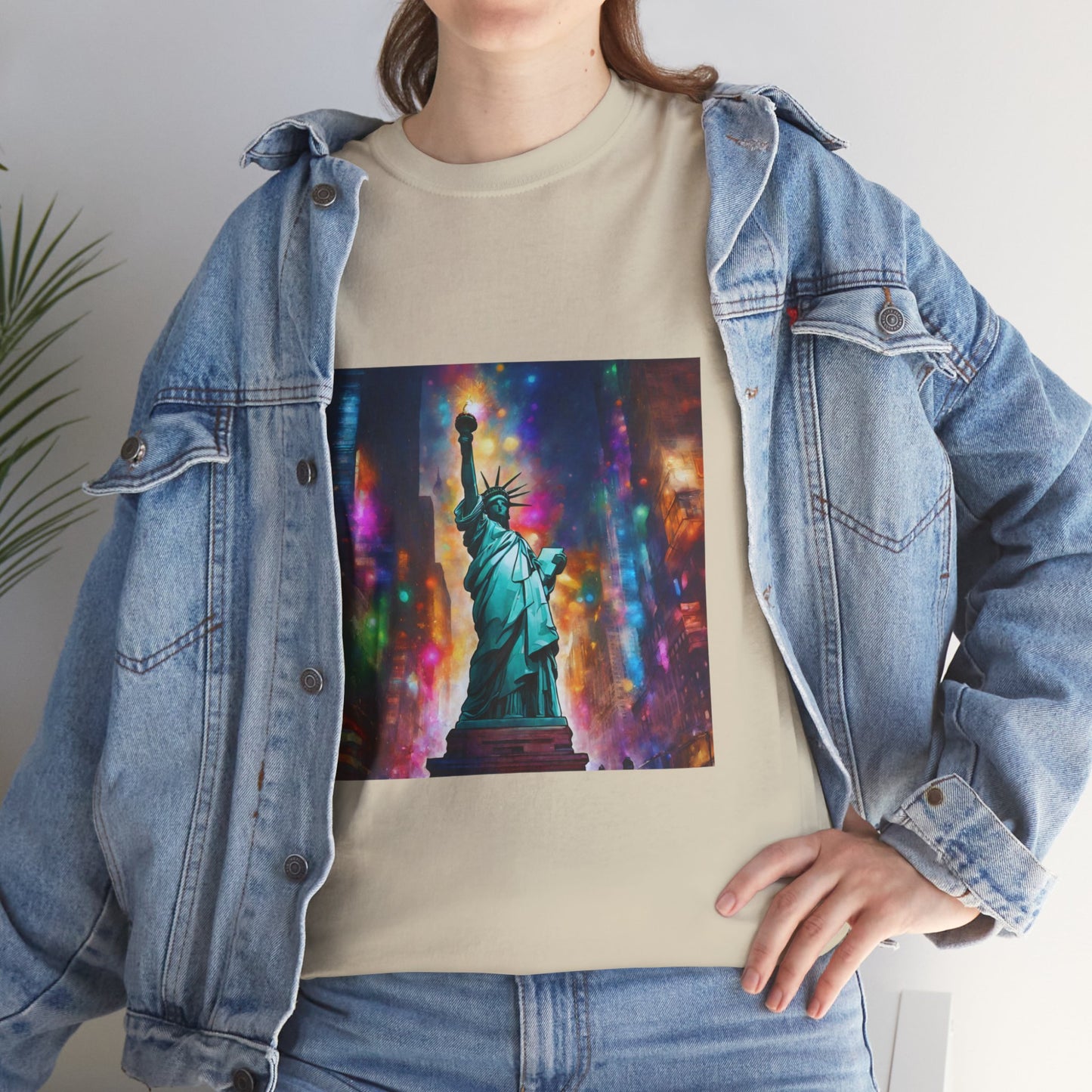 The Statue of Liberty in the Heart of New York Graphic Tee Flashlander