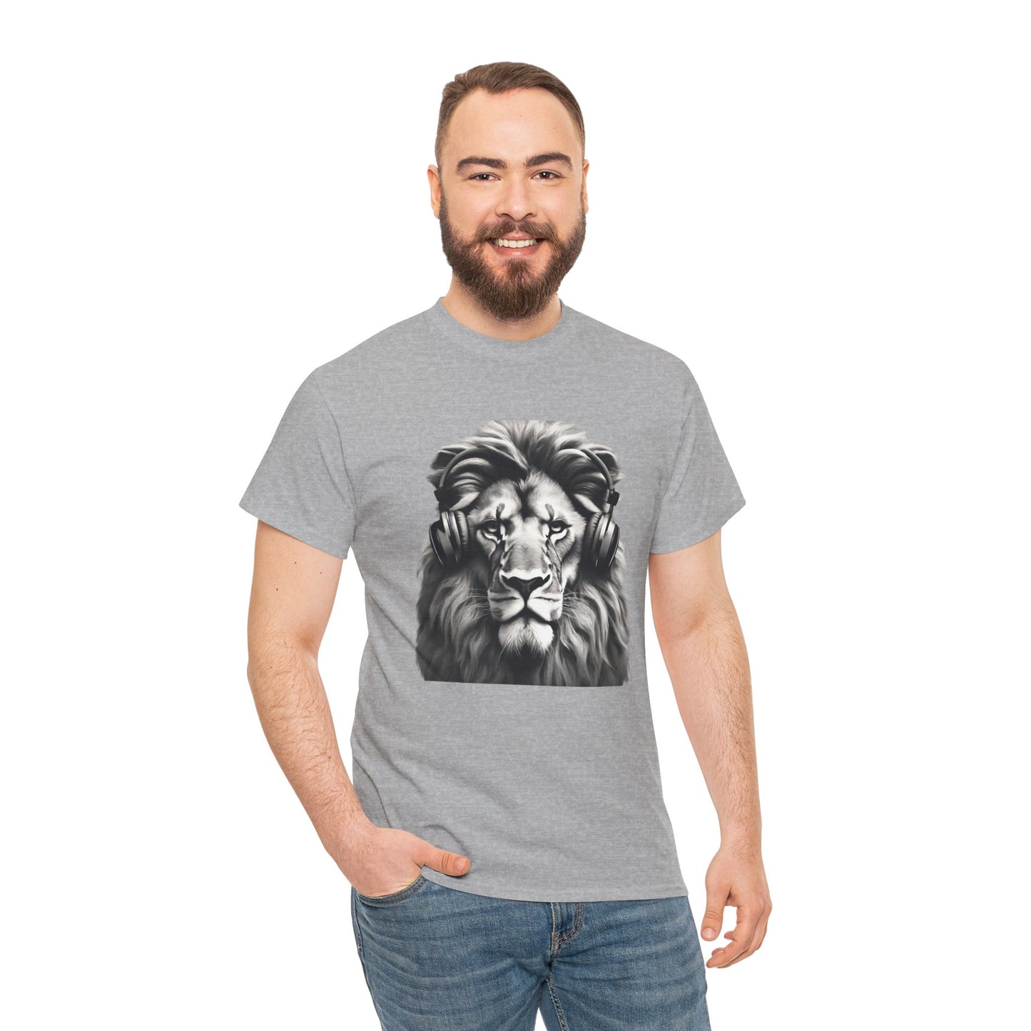 Lion Training with Headphones - Flashlander Gym Shirt