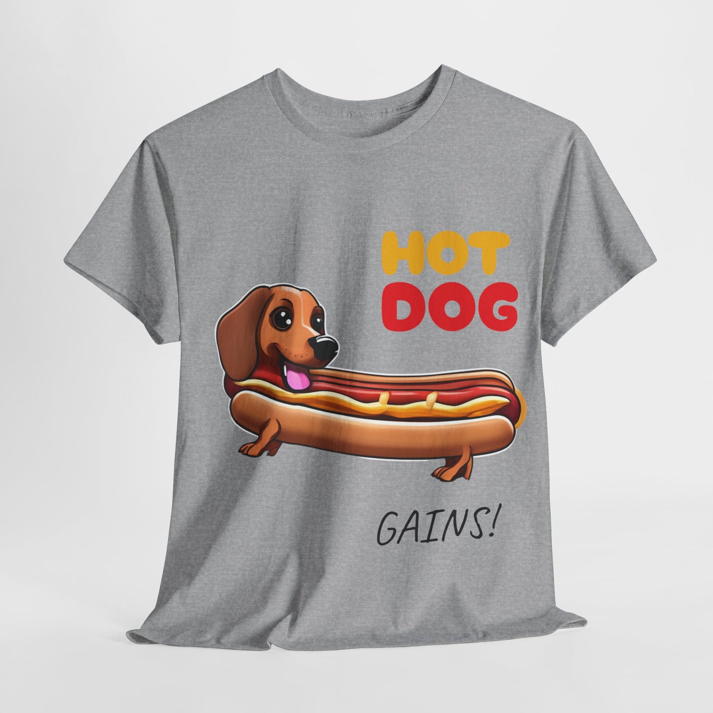 Hot Dog Gains Dachshund Dog - Flashlander Gym Shirt