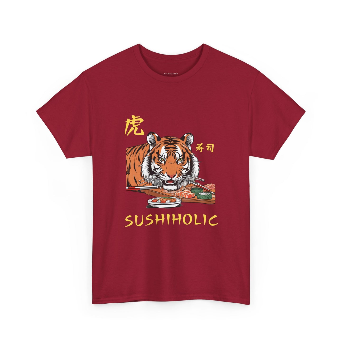 Tiger Sushi Lovers Sushiholic Graphic Tee Flashlander