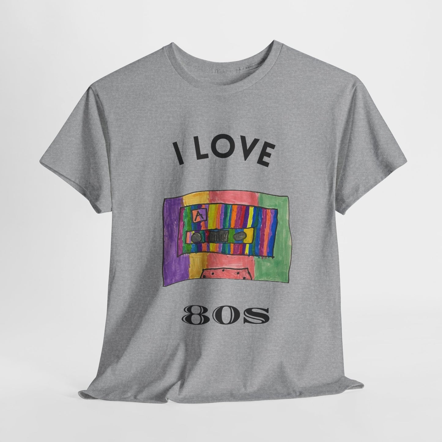 Retro Vibes Art Pop Cassette Tape I Love 80's - Flashlander Gym Shirt