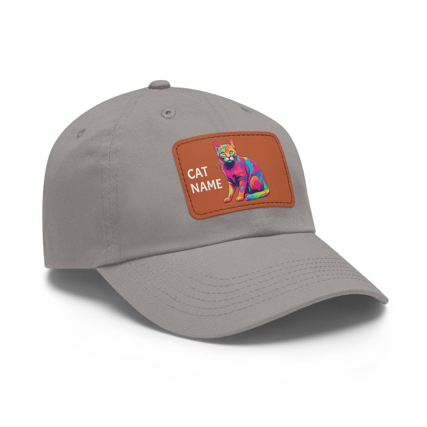 Cat Hat Sportswear Hat Cat Cap Cat Pop Art Hat Dad Hat with Patch (Rectangle) Baseball Cap Custom Hat Flashlander