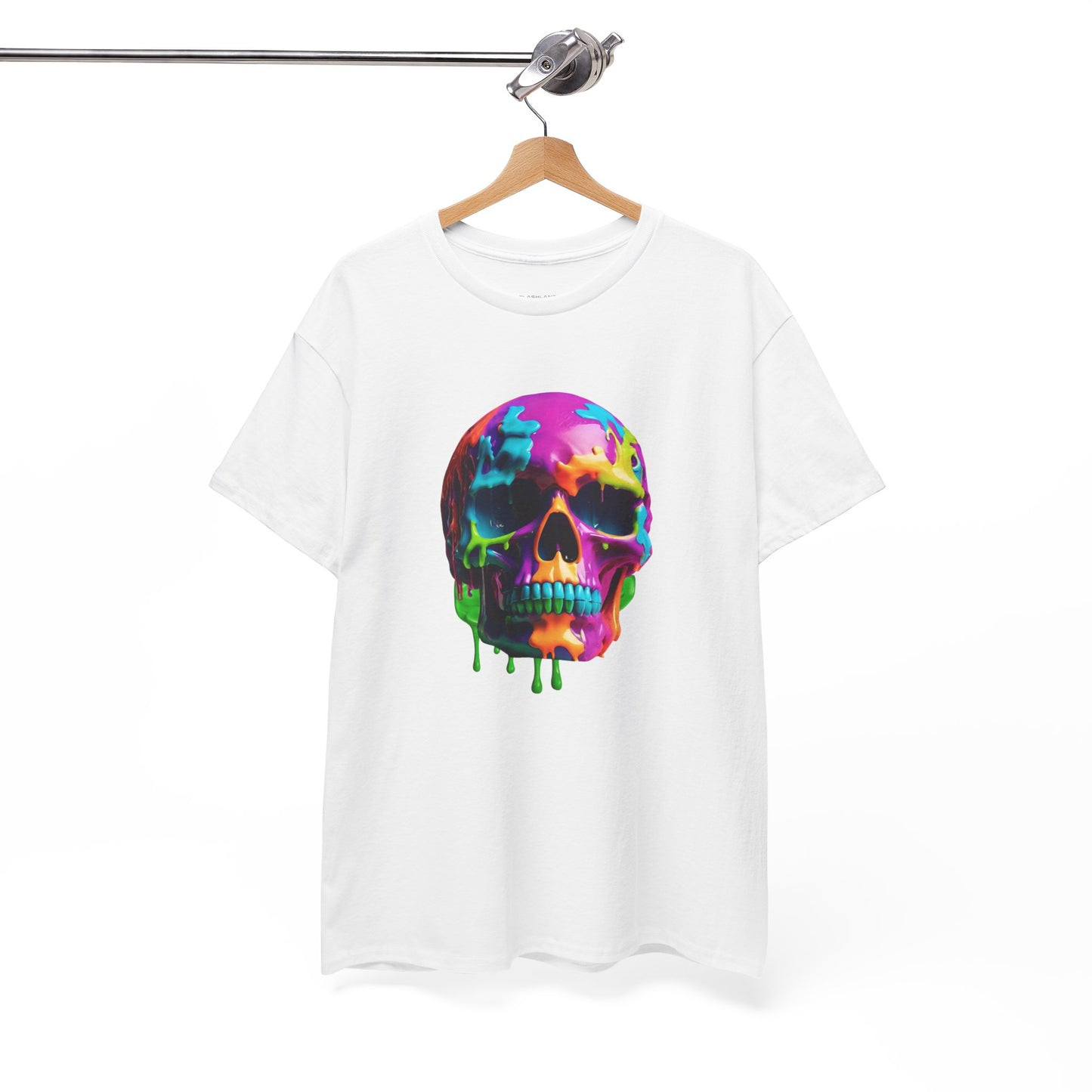 Camiseta con calavera de fusión de neón Flashlander