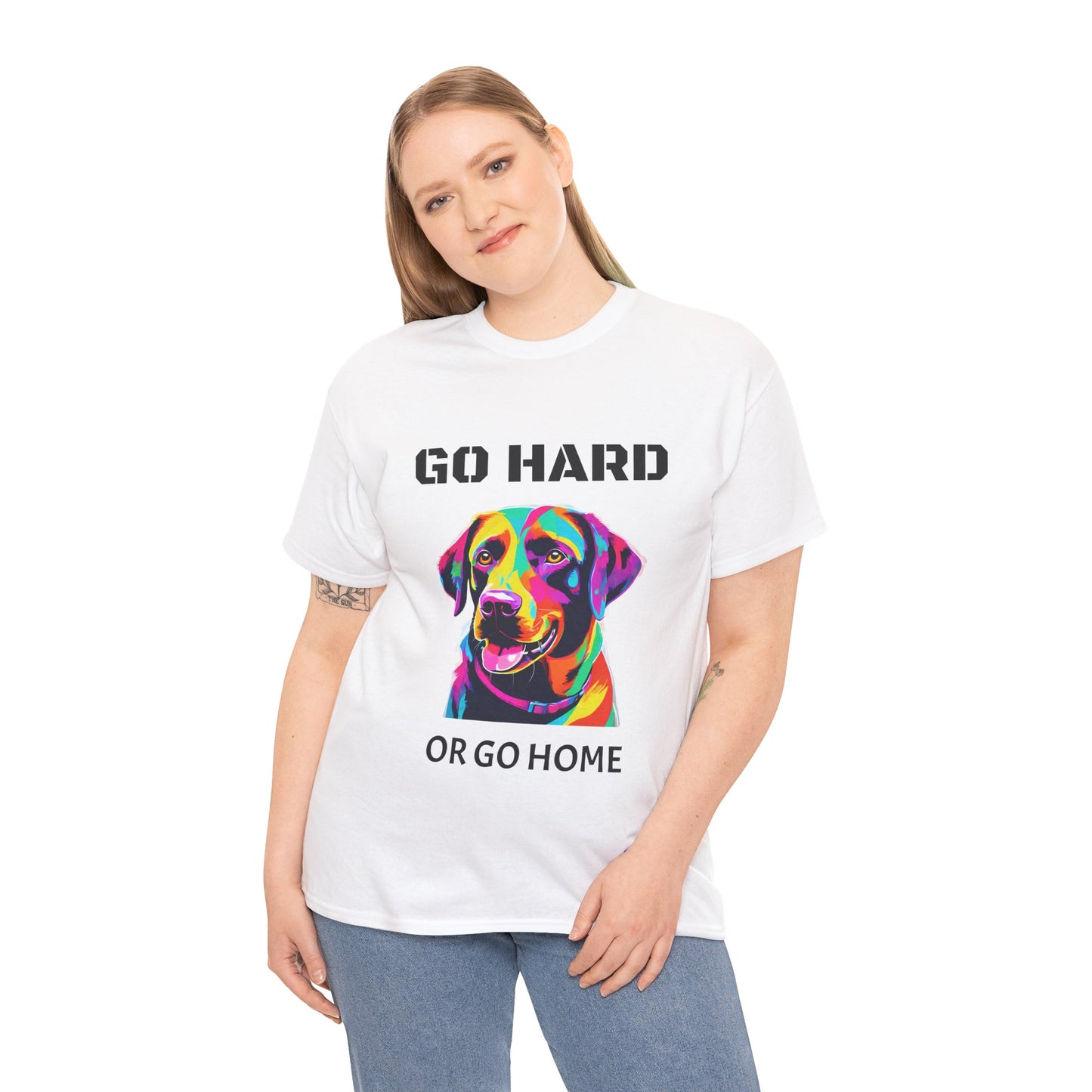 Labrador Retriever Dog Pop Art  - Go Hard Or Go Home Flashlander Gym Shirt