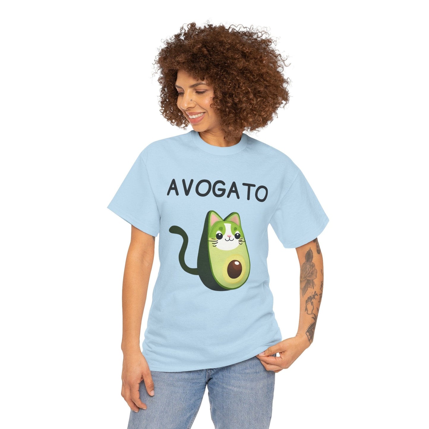 Avogato Funny Avocado Cat Face - Flashlander Gym Shirt