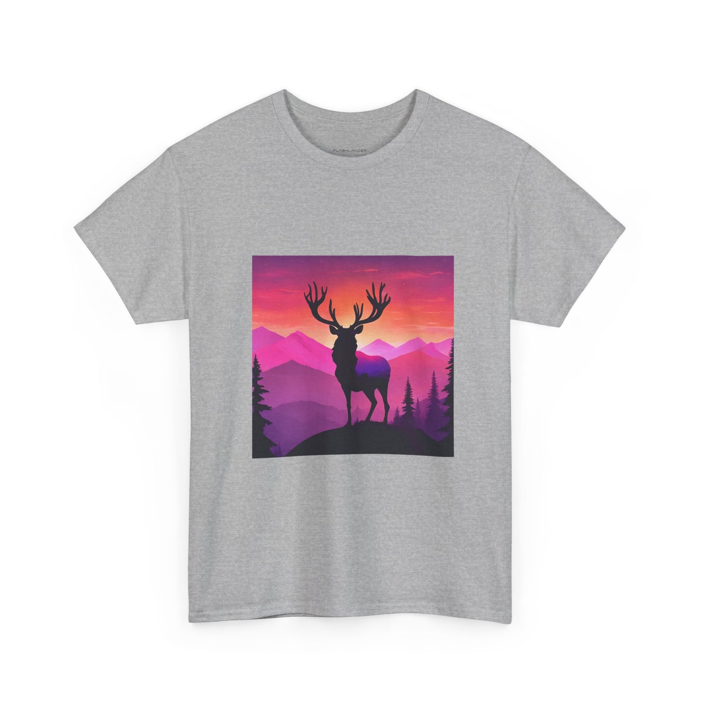 Deer Majestic Sunset Flashlander Gym Shirt