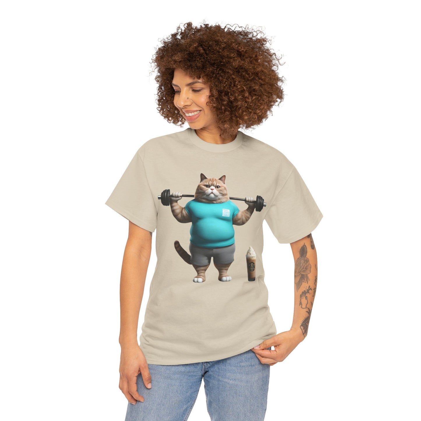 Funny Fat Cat Lifting - Flashlander Gym Shirt