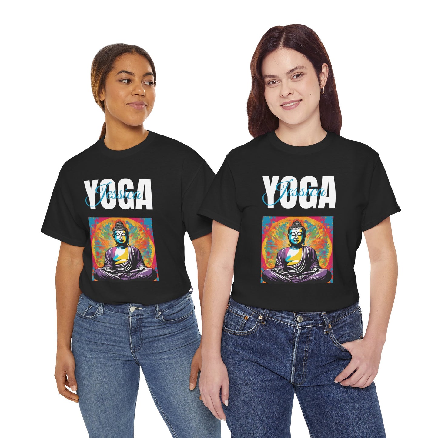 Personalized Yoga Shirt - Buddha Tee - Custom Name Flashlander Yoga Tee