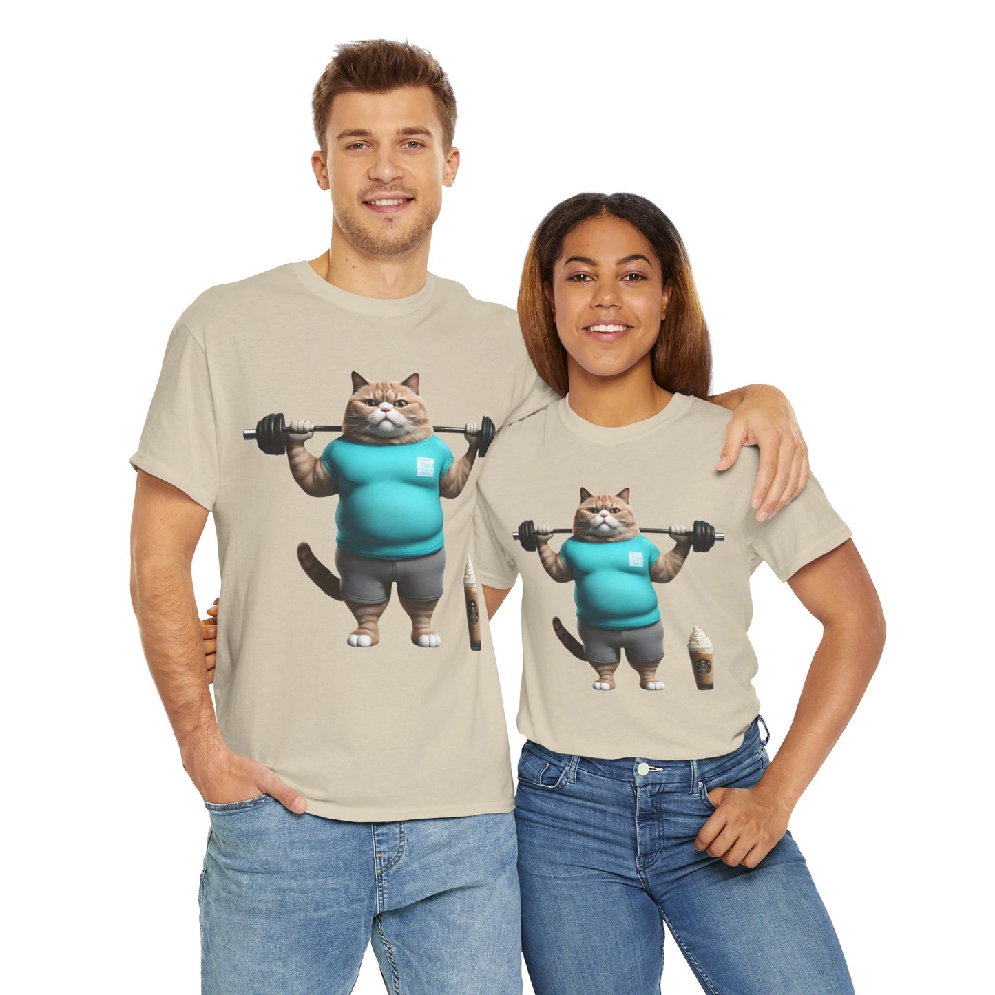 Funny Fat Cat Lifting - Flashlander Gym Shirt