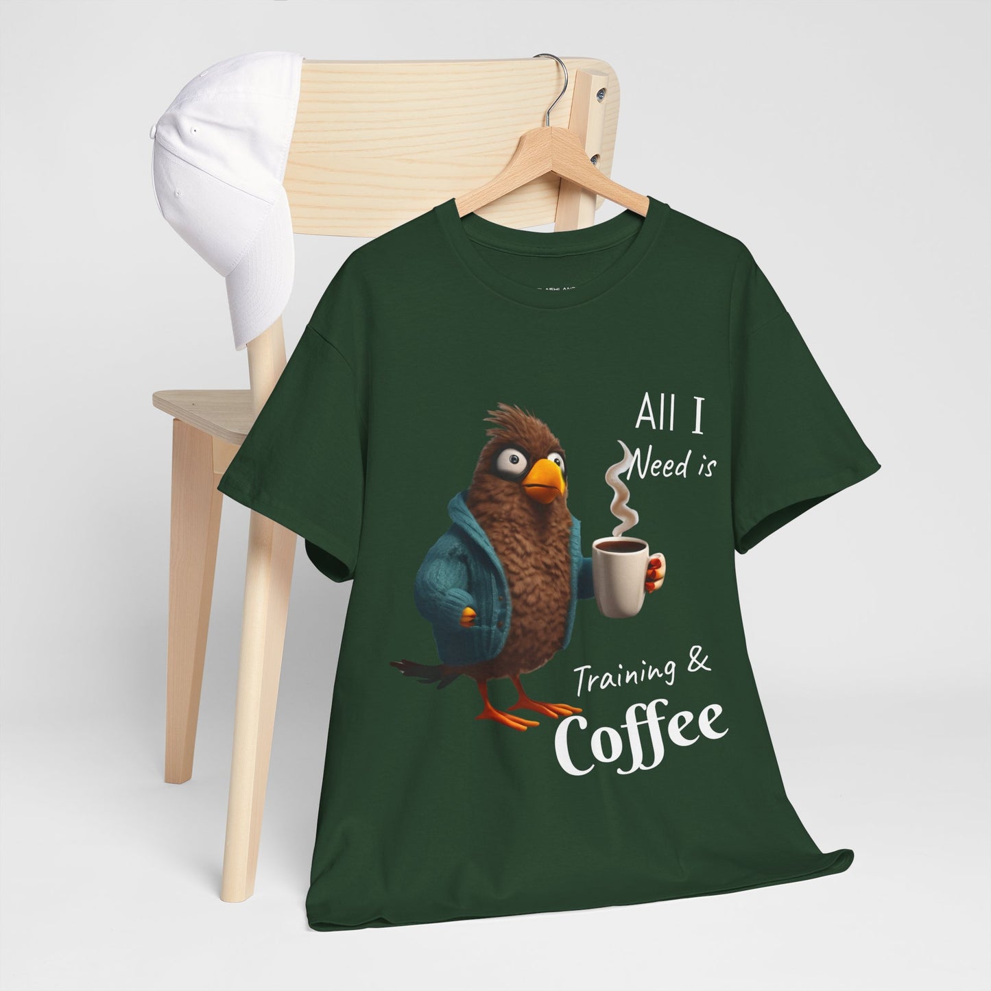 Camiseta con el mensaje "Todo lo que necesito es entrenamiento y café" - Camiseta de gimnasio Flashlander