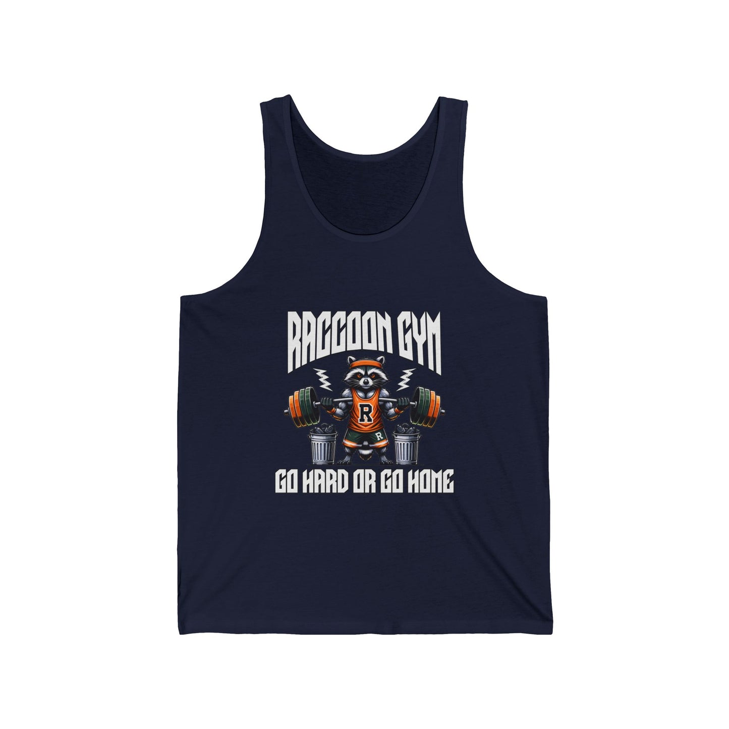 Raccon Gym Rooster Bodybuilding Cotton Unisex Jersey Tank Go Hard or Go Home Aqua