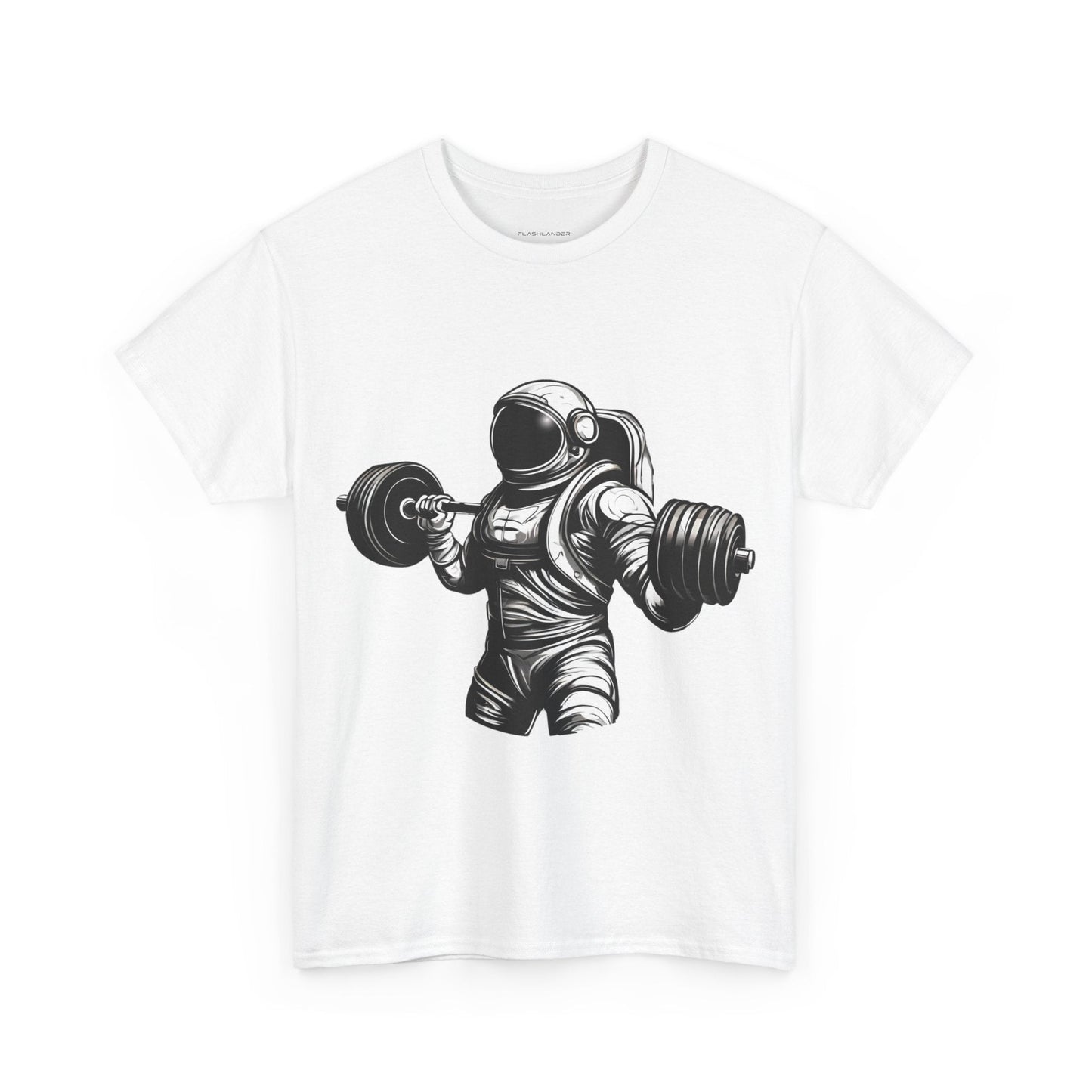 Camiseta de culturista astronauta: rompiendo límites en el espacio Camiseta gráfica de gimnasio Flashlander