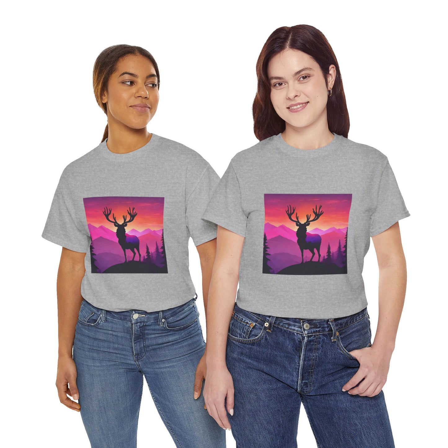 Deer Majestic Sunset Flashlander Gym Shirt