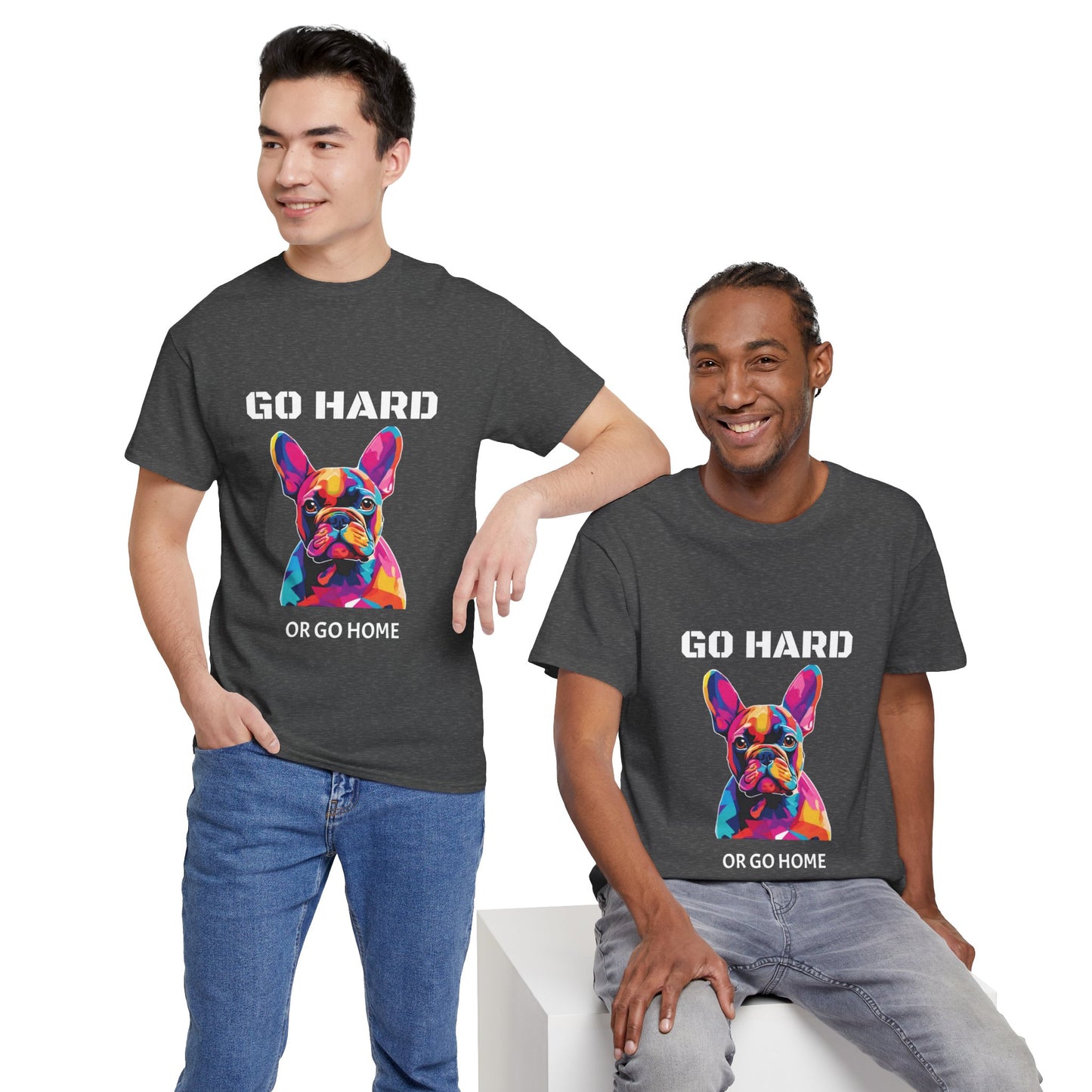 French Bulldog Dog Pop Art  - Go Hard Or Go Home Flashlander Gym Shirt