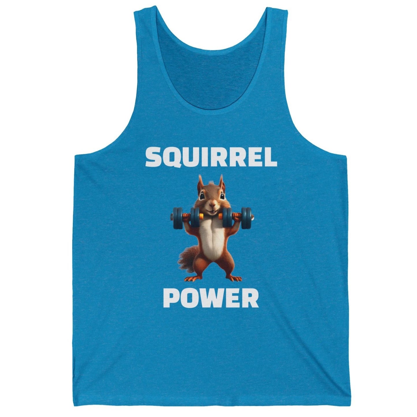 Weightlifting Squirrel Vintage Gym Cotton Unisex Jersey Tank