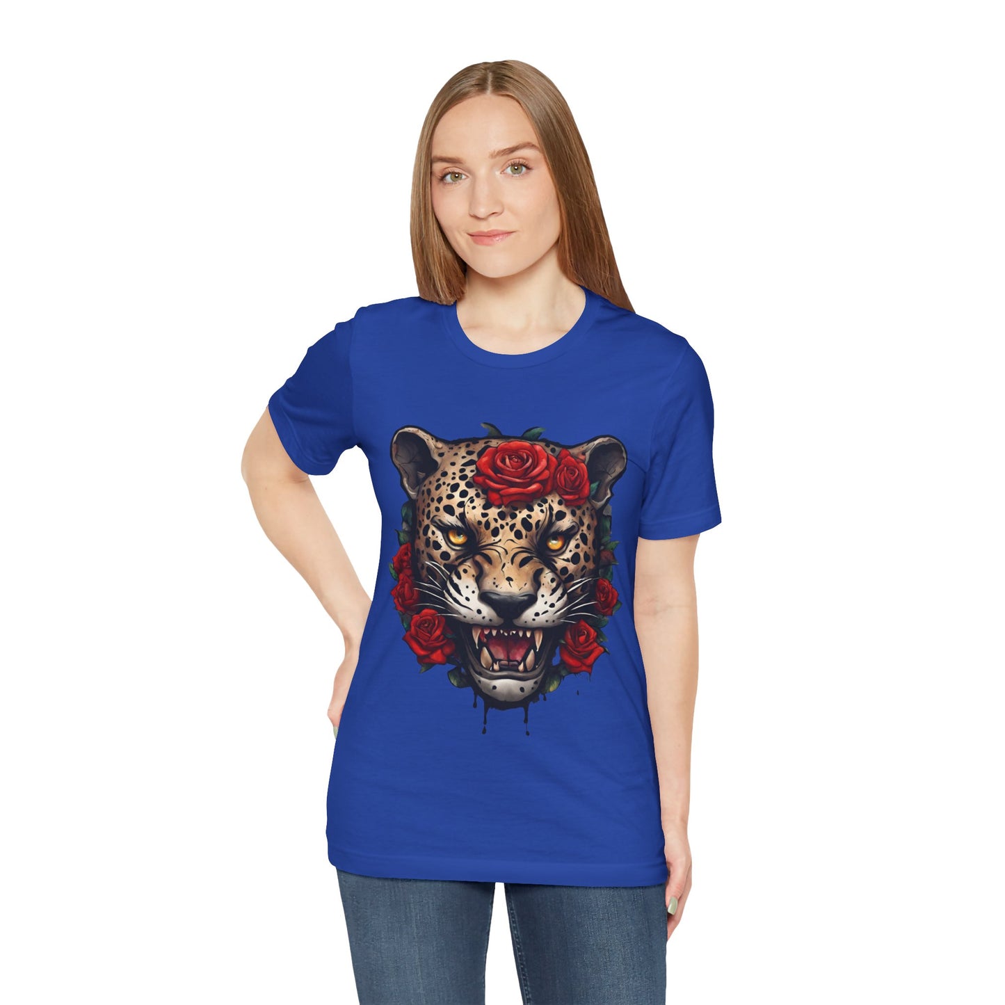 Jaguar Flames and Roses Graphic Tee Flashlander