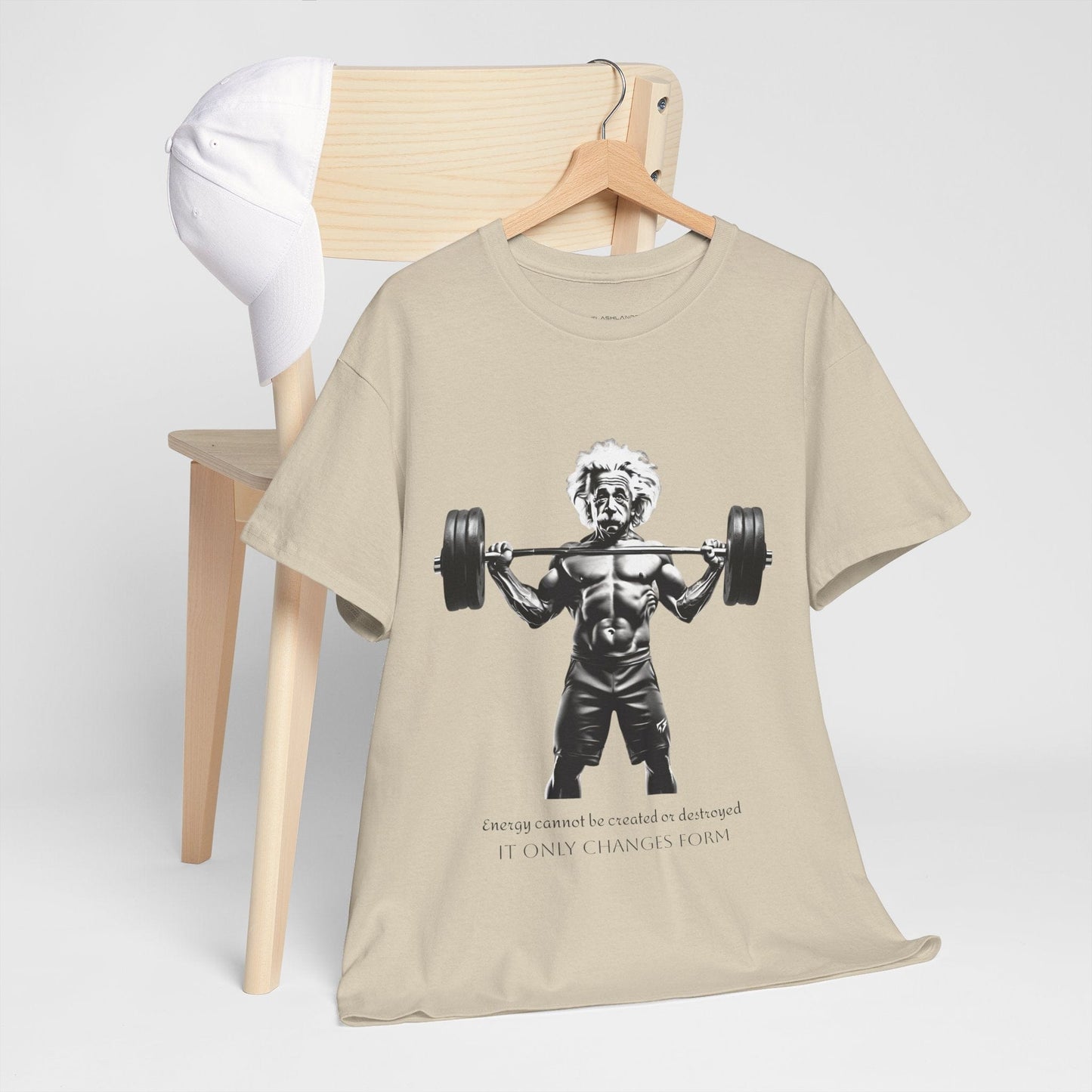 Camiseta de culturista Albert Einstein: la energía de Flashlander no se puede crear ni destruir, solo cambia de forma. Camiseta gráfica con cita