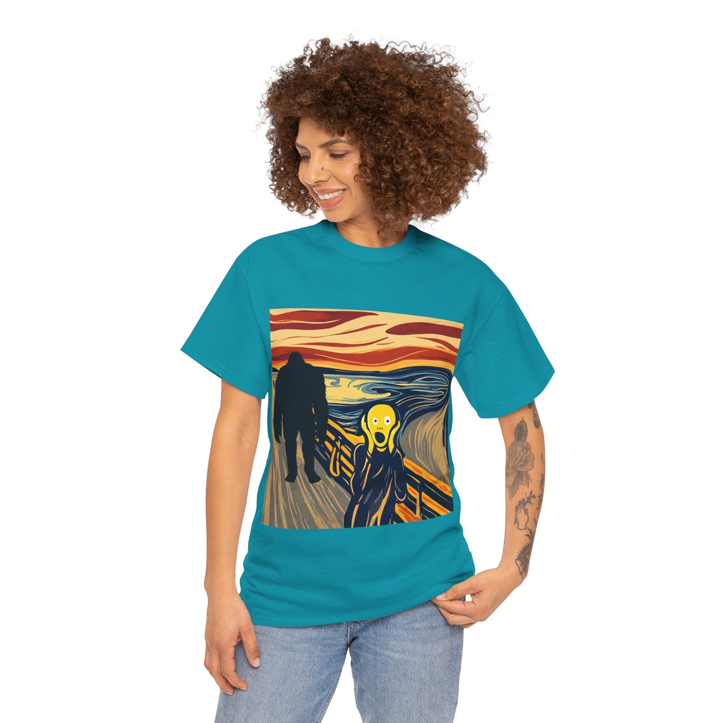 The Scream Meets Bigfoot A Startling Encounter - Flashlander Gym Shirt