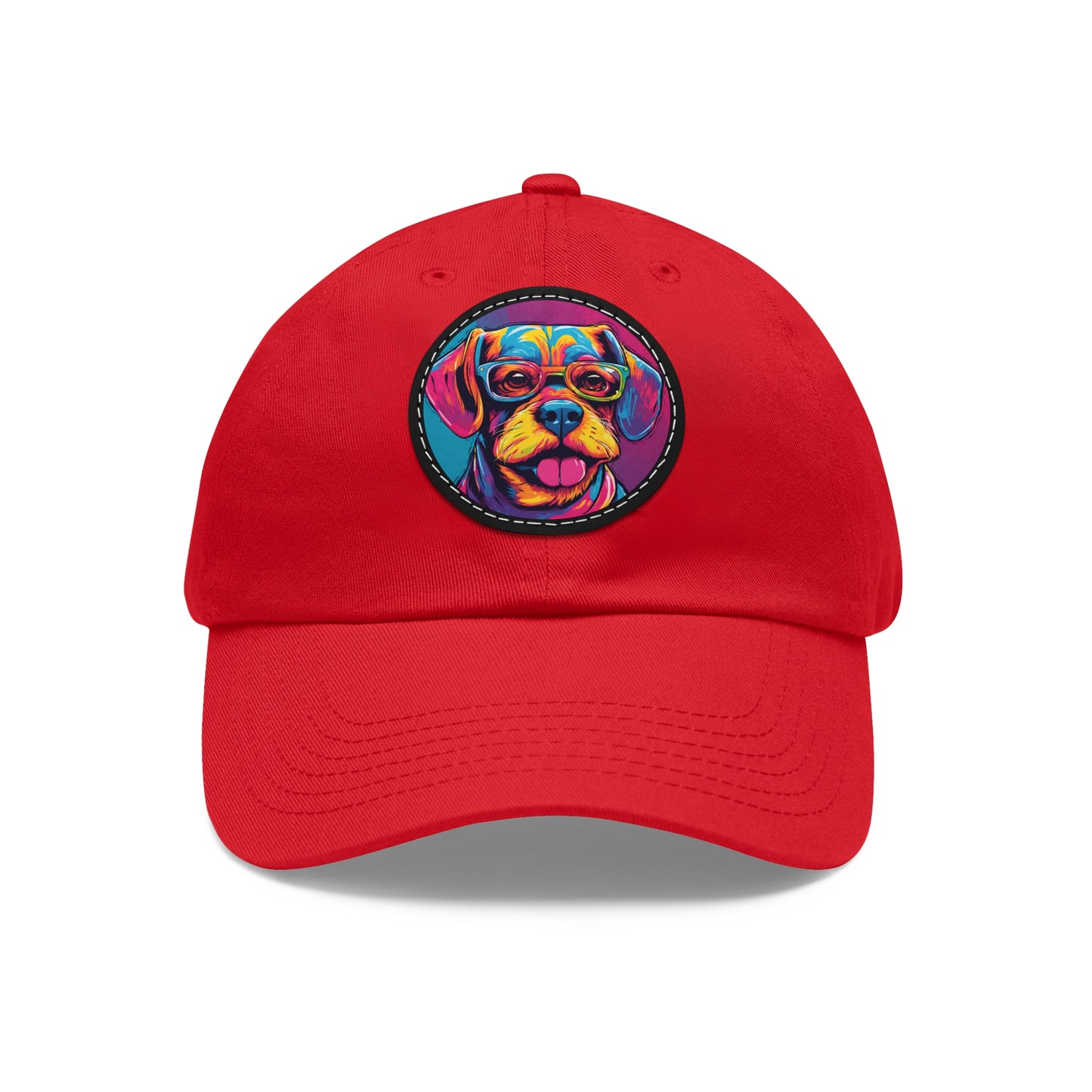 Chapeau pour chien avec lunettes, casquette pour chien, chapeau Pop Art pour chien, chapeau de papa avec patch (rond), casquette de baseball, chapeau pour chien, casquette pour chien, chapeau personnalisé Flashlander