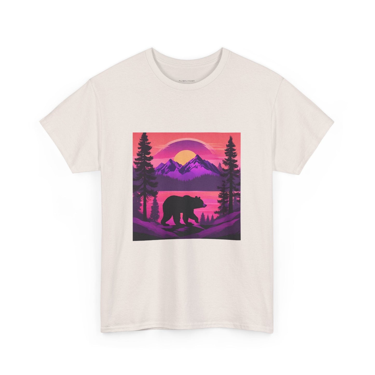 Bear Majestic Sunset Graphic Tee Flashlander