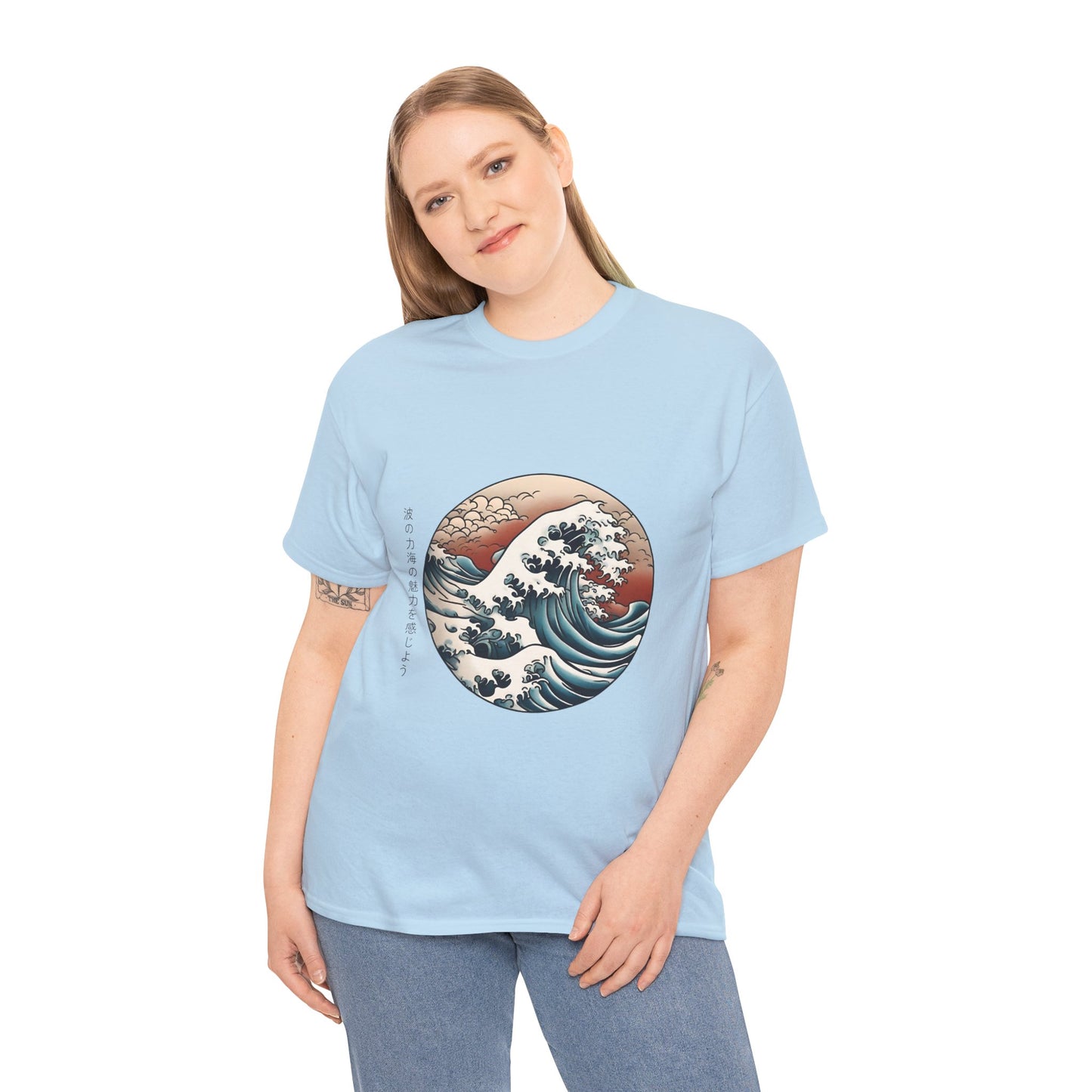 Japanese Sea Waves with Custom Japanese Name - Flashlander Gym Shirt