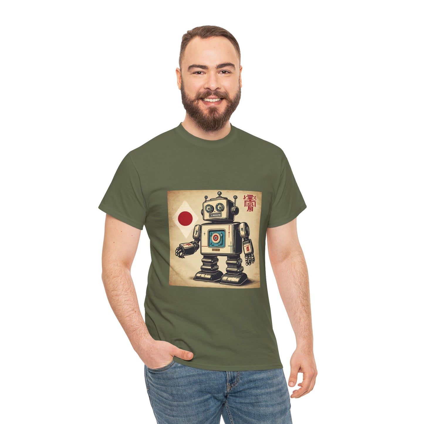 Camiseta deportiva con diseño de robot japonés vintage - Flashlander