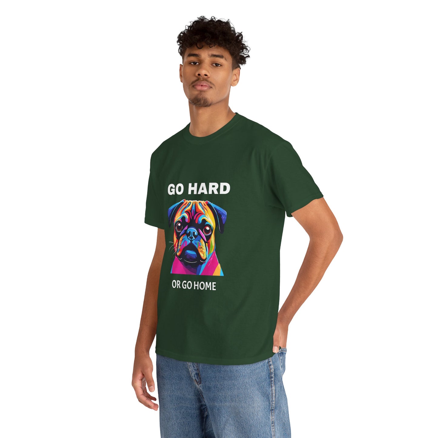 Pug Dog Pop Art  - Go Hard Or Go Home Flashlander Gym Shirt