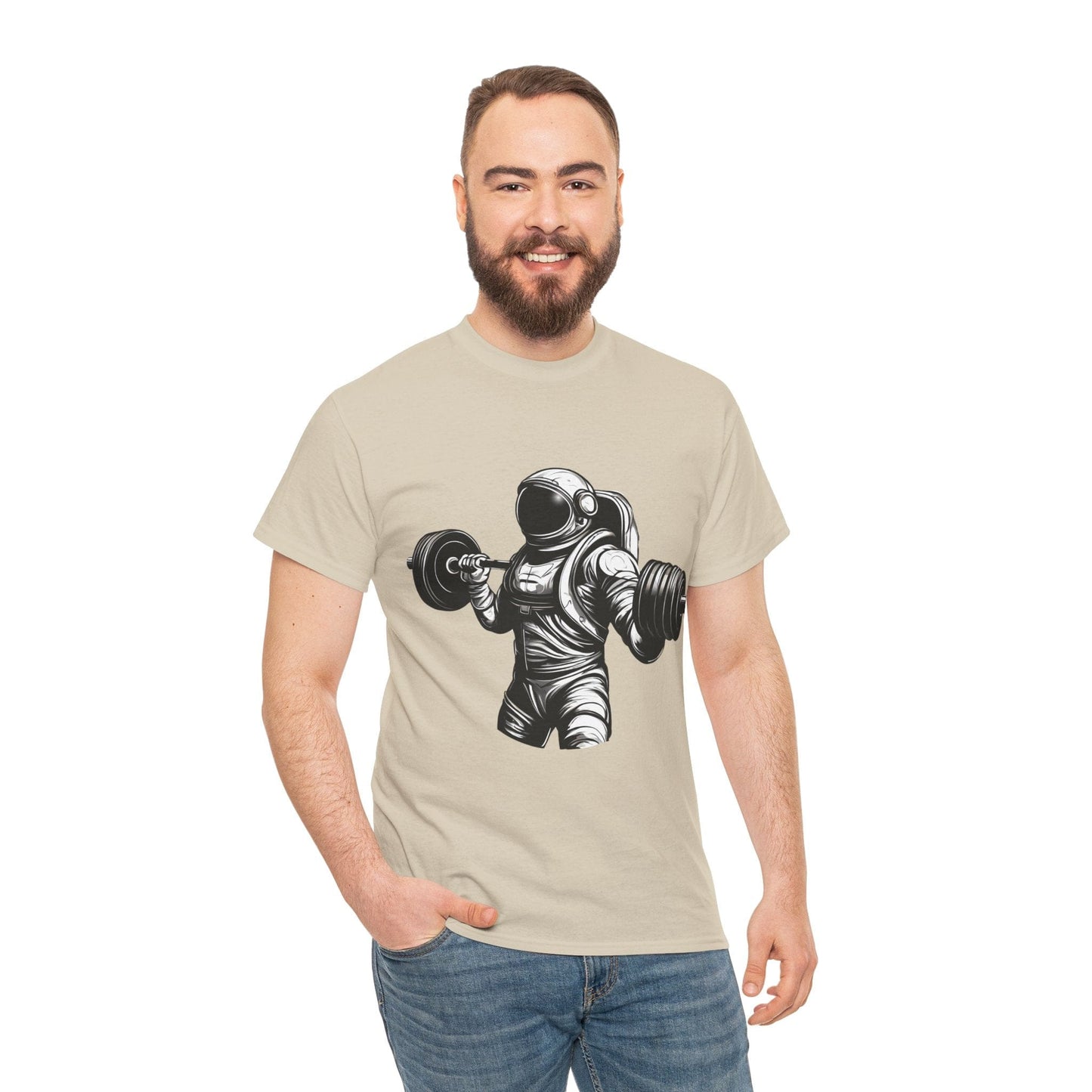 Camiseta de culturista astronauta: rompiendo límites en el espacio Camiseta gráfica de gimnasio Flashlander