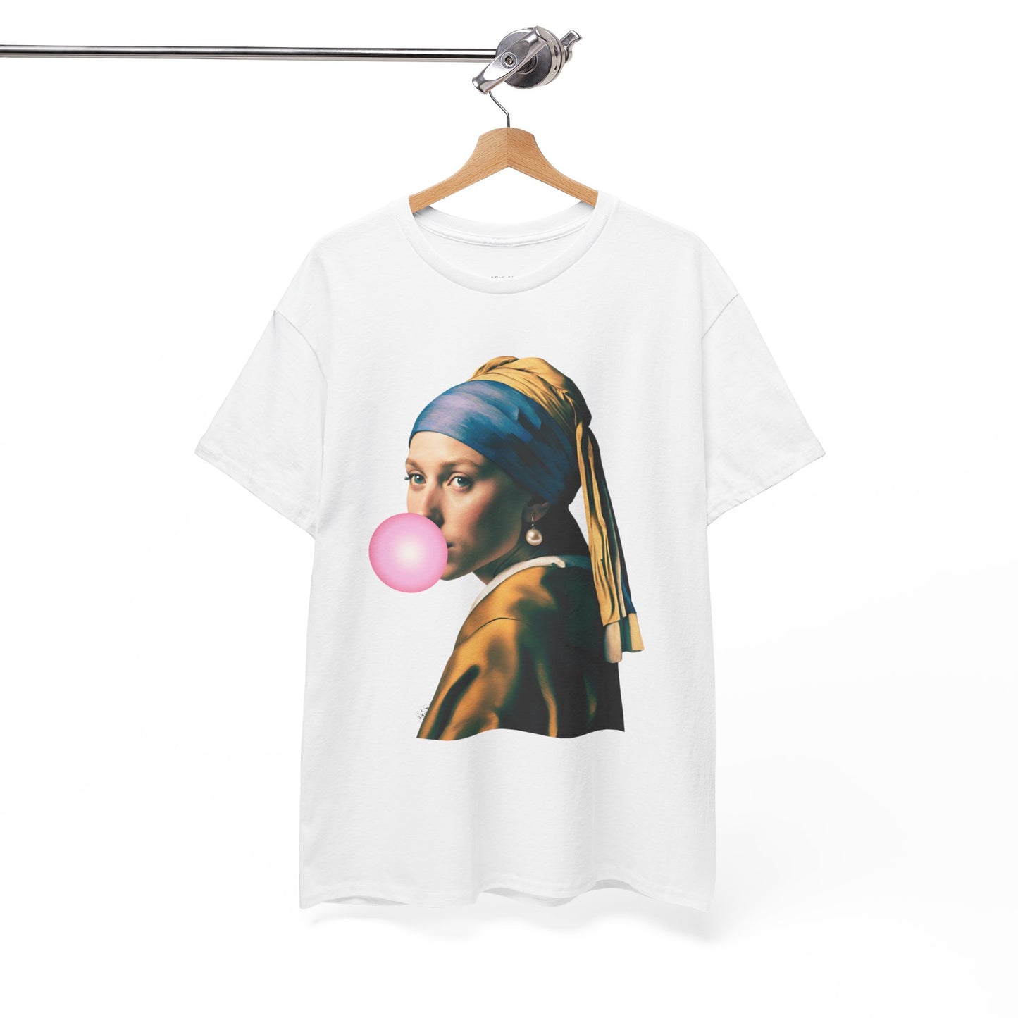 Bubble Gum Girl with a Pearl Earring Johannes Vermeer - Flashlander Gym Shirt