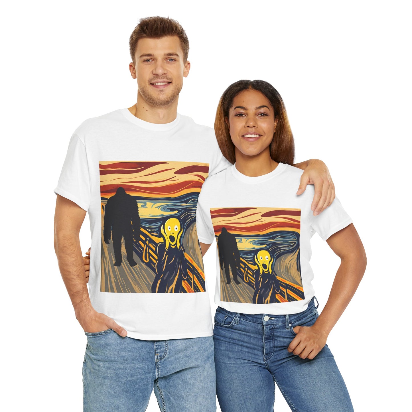 The Scream Meets Bigfoot A Startling Encounter - Flashlander Gym Shirt