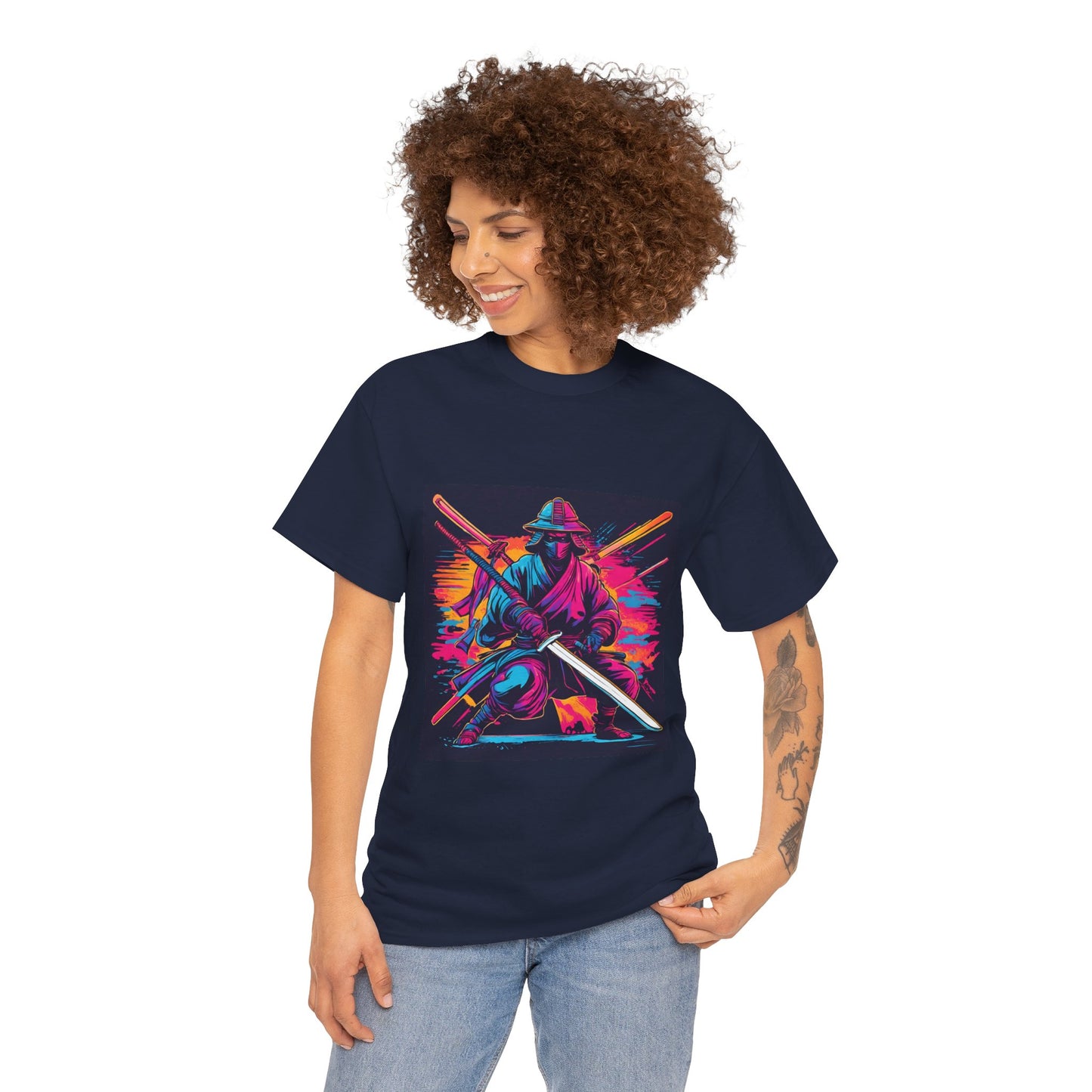 Samurai Warrior Sunset - Flashlander Gym Shirt